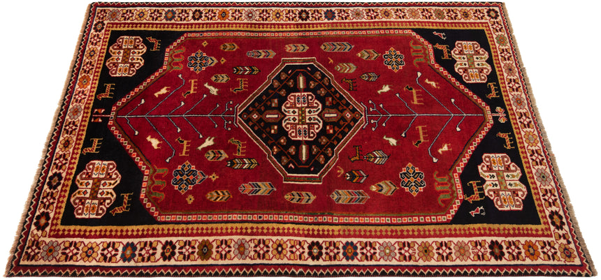 Alfombra persa Shiraz Ghashghai | 206 x 135 cm