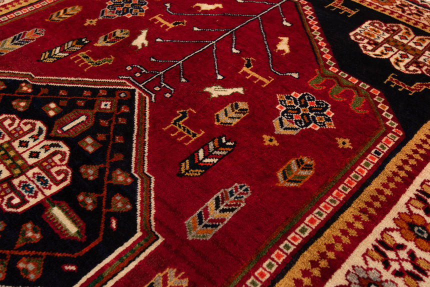 Alfombra persa Shiraz Ghashghai | 206 x 135 cm