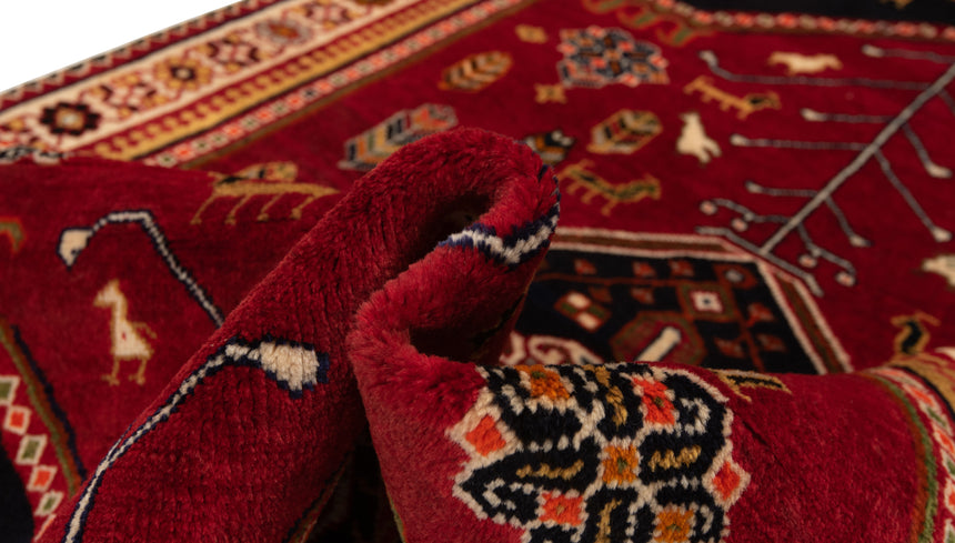 Alfombra persa Shiraz Ghashghai | 206 x 135 cm