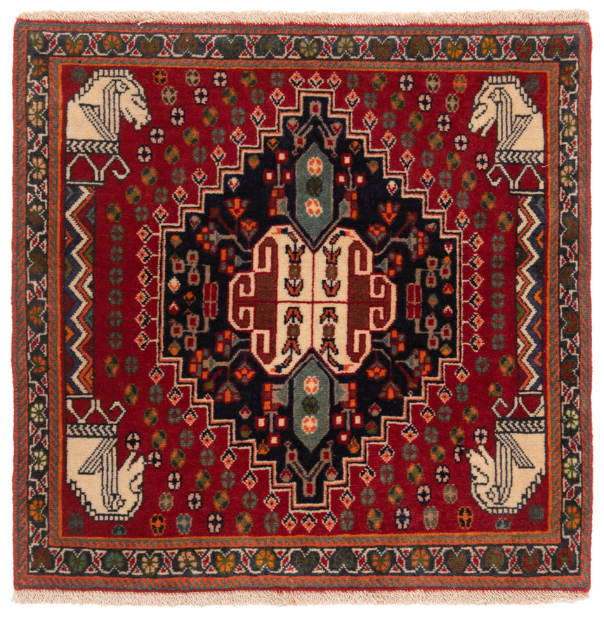 Alfombra persa Shiraz Qashqai | 58 x 60 cm