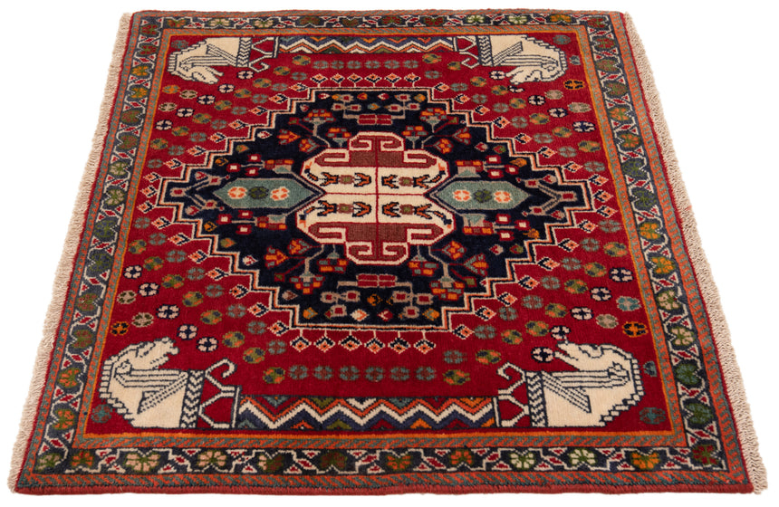 Alfombra persa Shiraz Qashqai | 58 x 60 cm