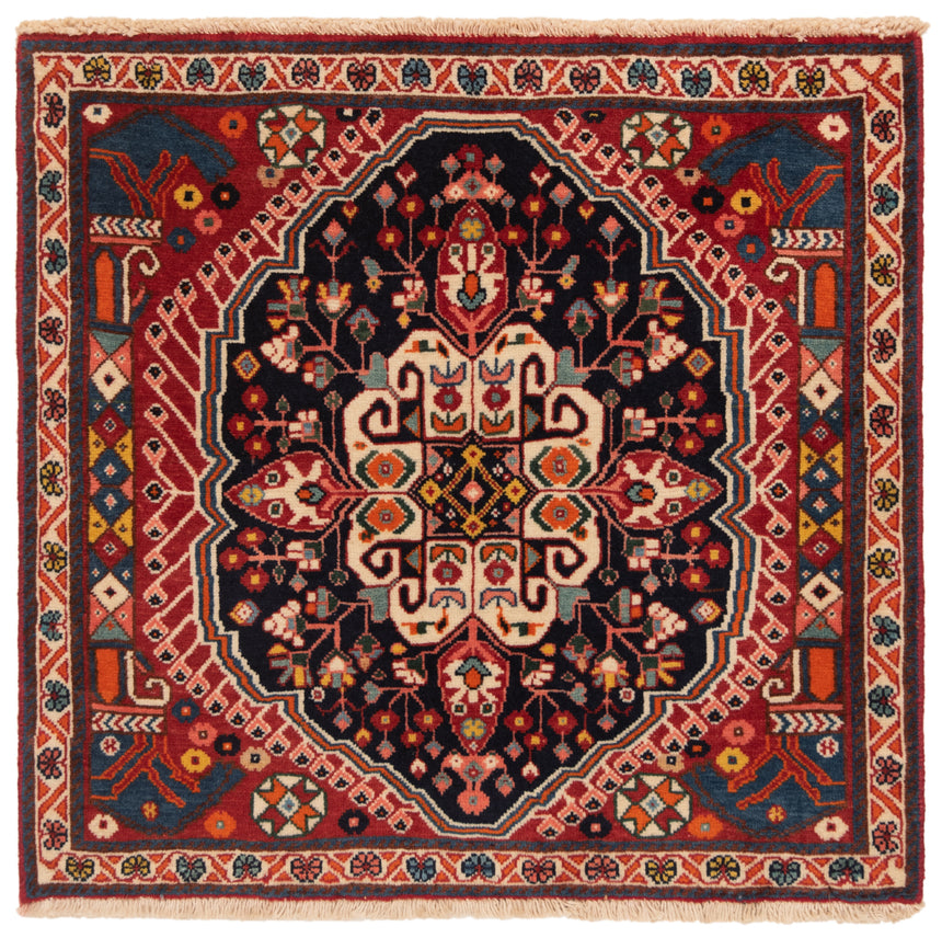 Alfombra persa Shiraz Qashqai | 59 x 62 cm