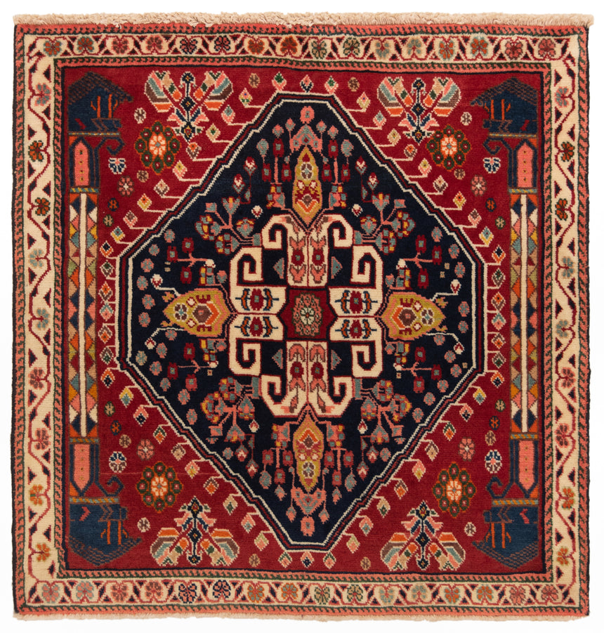 Alfombra persa Shiraz Qashqai | 66 x 64 cm