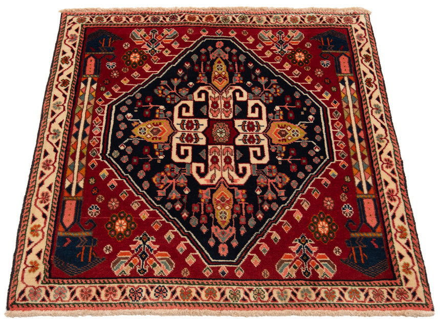 Alfombra persa Shiraz Qashqai | 66 x 64 cm