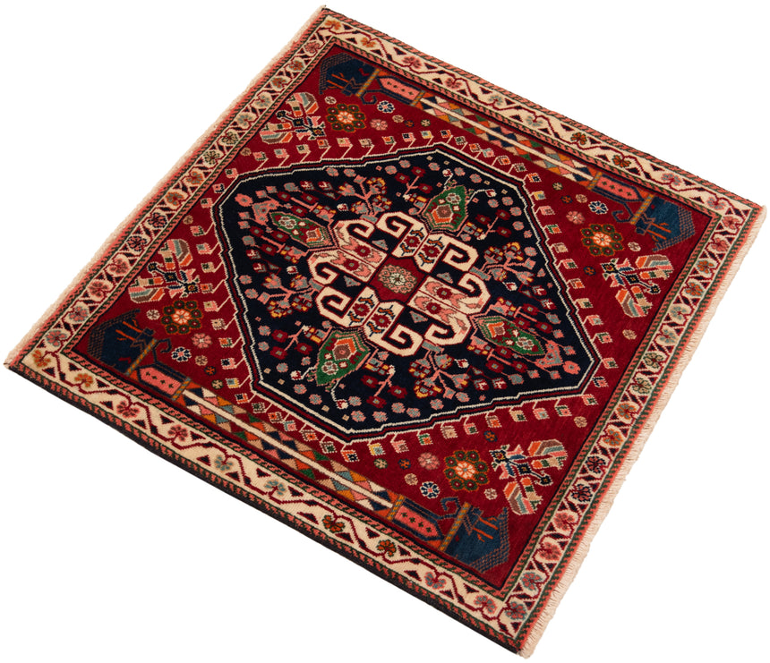 Alfombra persa Shiraz Qashqai | 64 x 63 cm