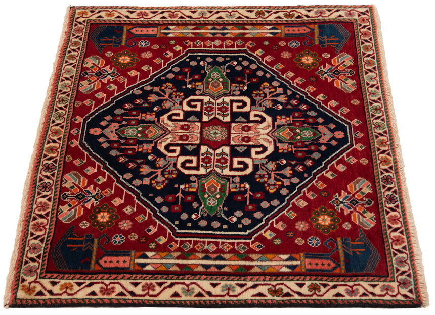 Alfombra persa Shiraz Qashqai | 64 x 63 cm