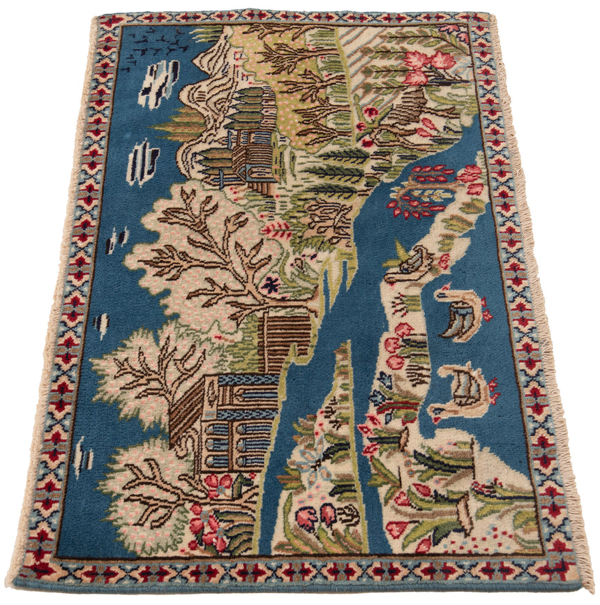 Alfombra Persa Tabriz | 56 x 90 cm