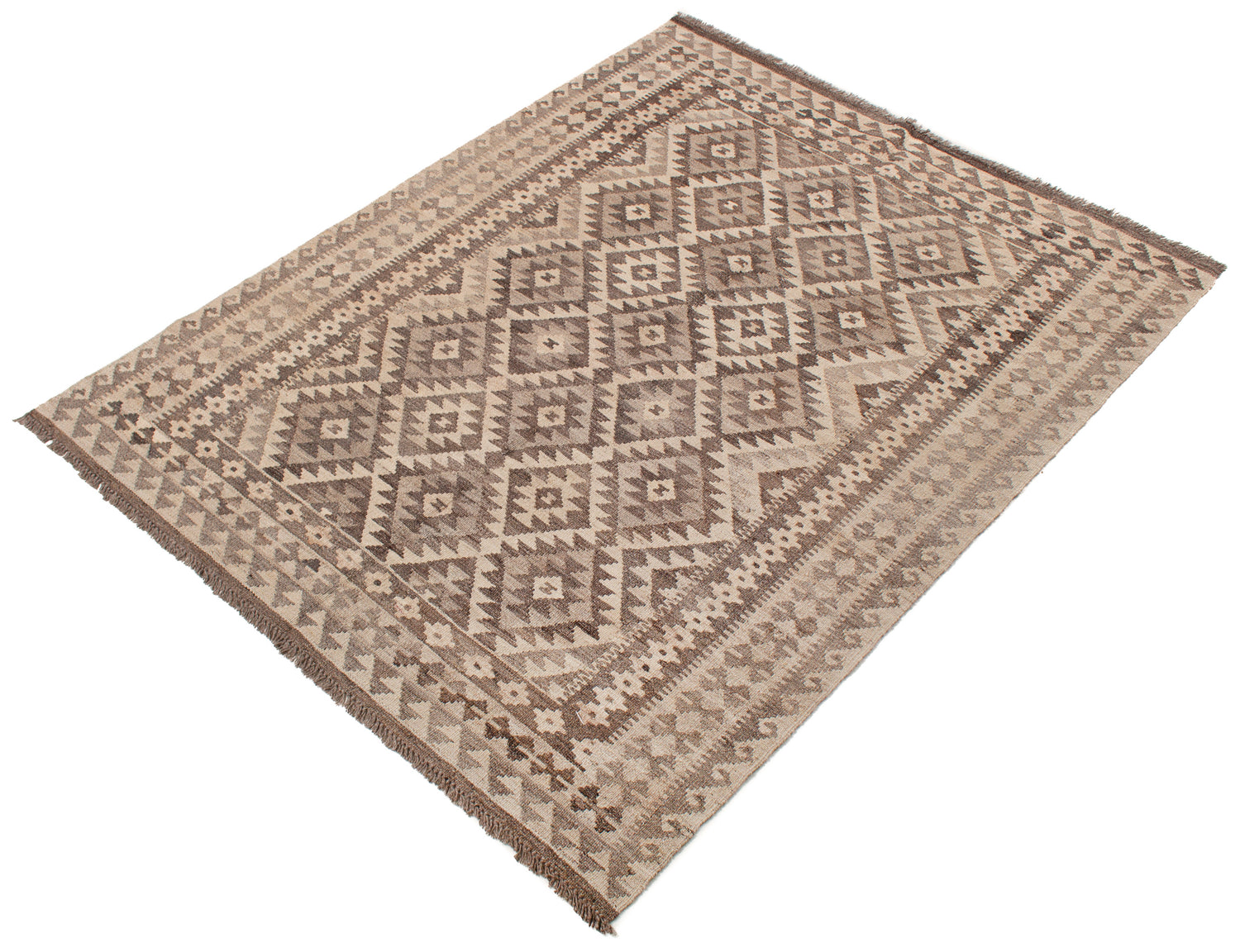 Gray Afghan Kilim | 196 x 149cm