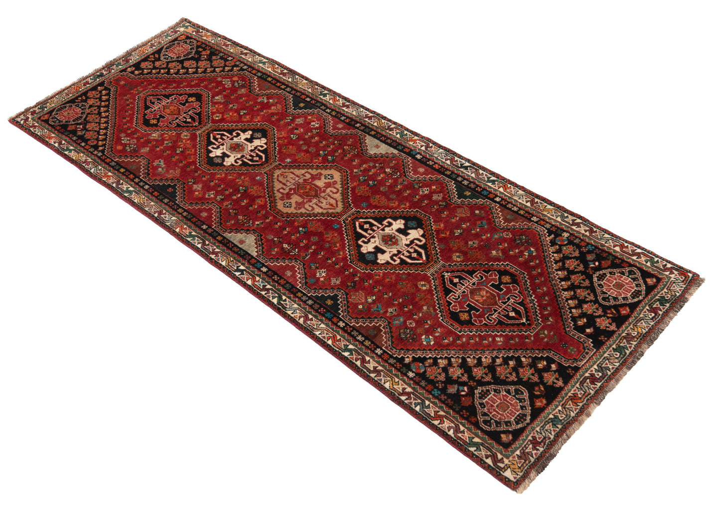 Alfombra persa Shiraz | 261 x 96 cm