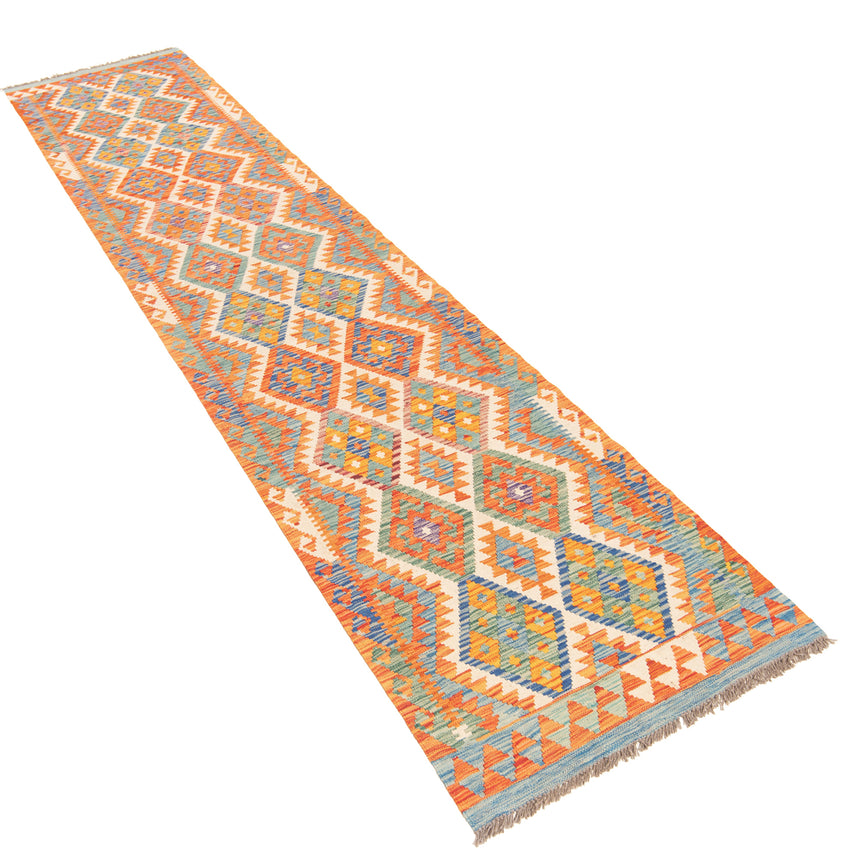 Kilim afgano | 396 x 84 cm