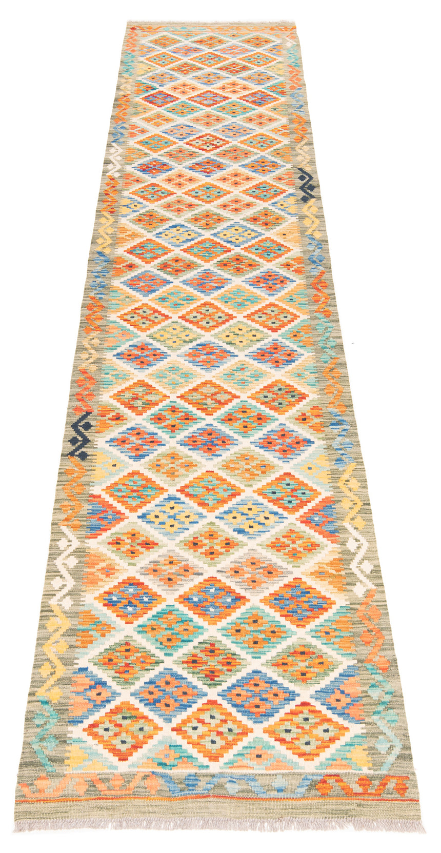 Kilim afgano | 388 x 81 cm