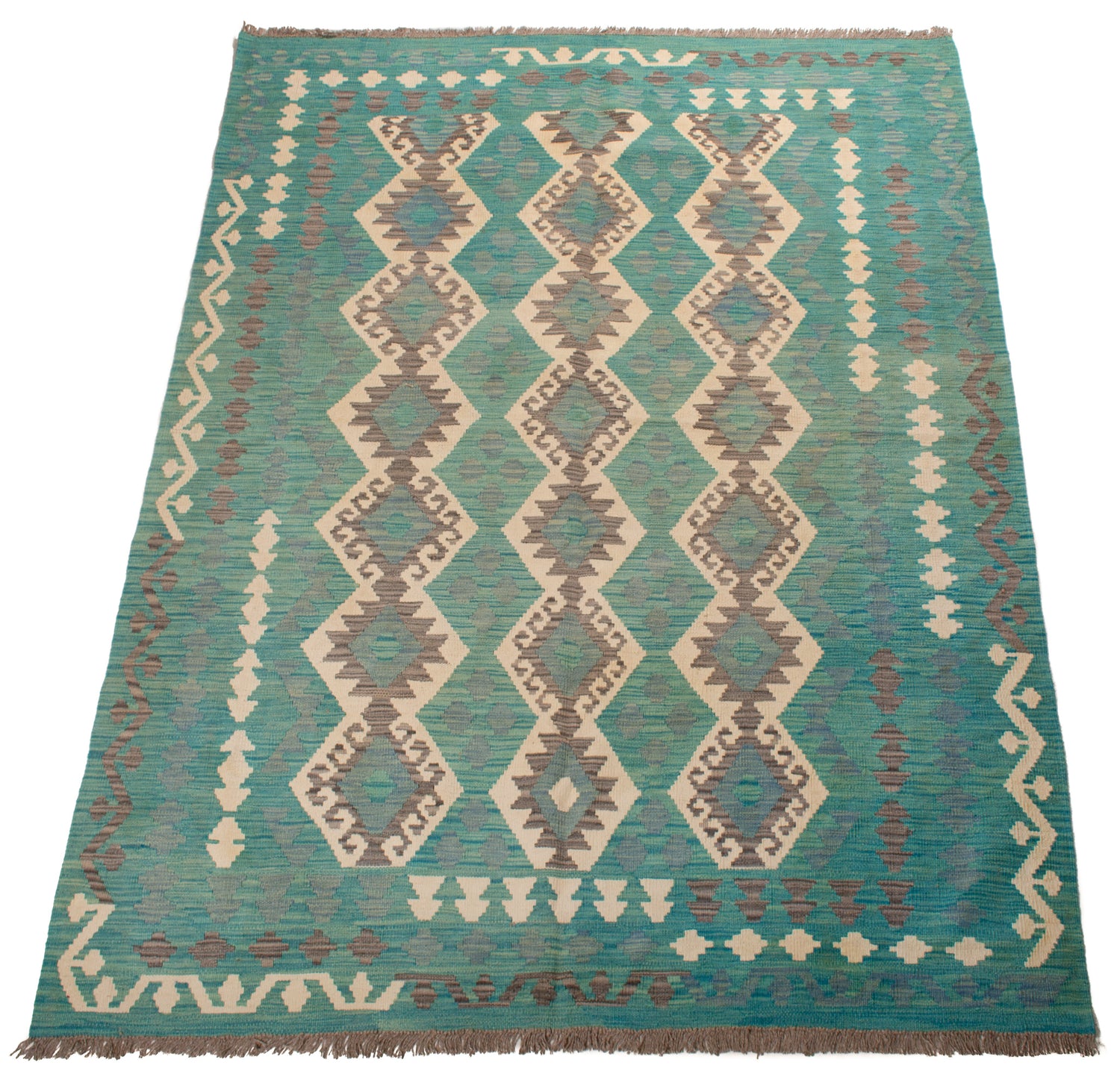 Kilim Afgano Turquesa | 242 x 171 cm