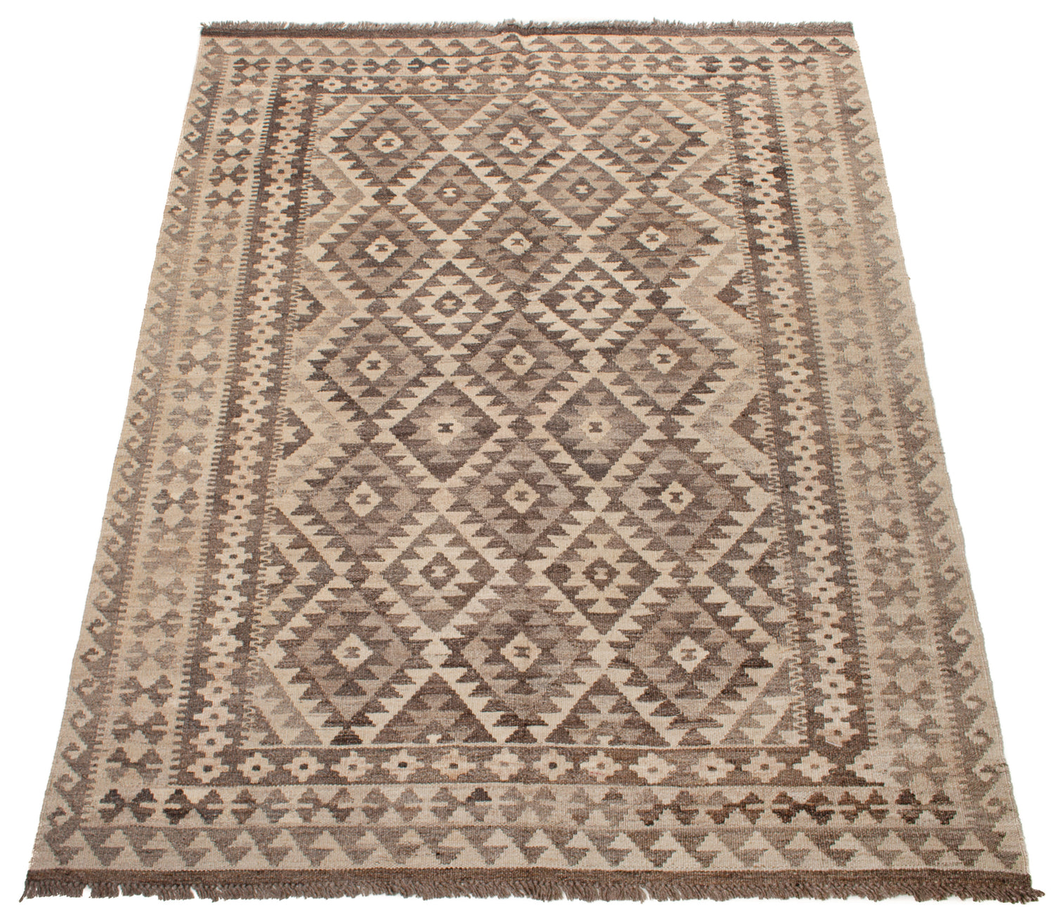 Gray Afghan Kilim | 196 x 149cm