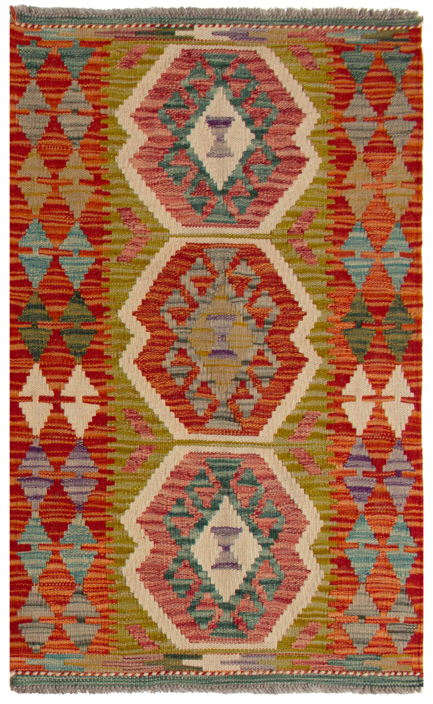 Afghan Kilim | 90 x 60 (Approx.)