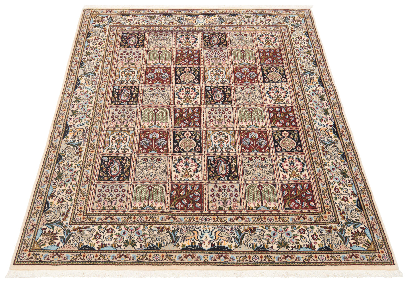 Moud con alfombra persa de seda | 193 x 145 cm