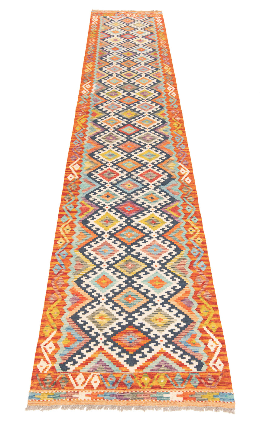 Kilim afgano | 394 x 84 cm