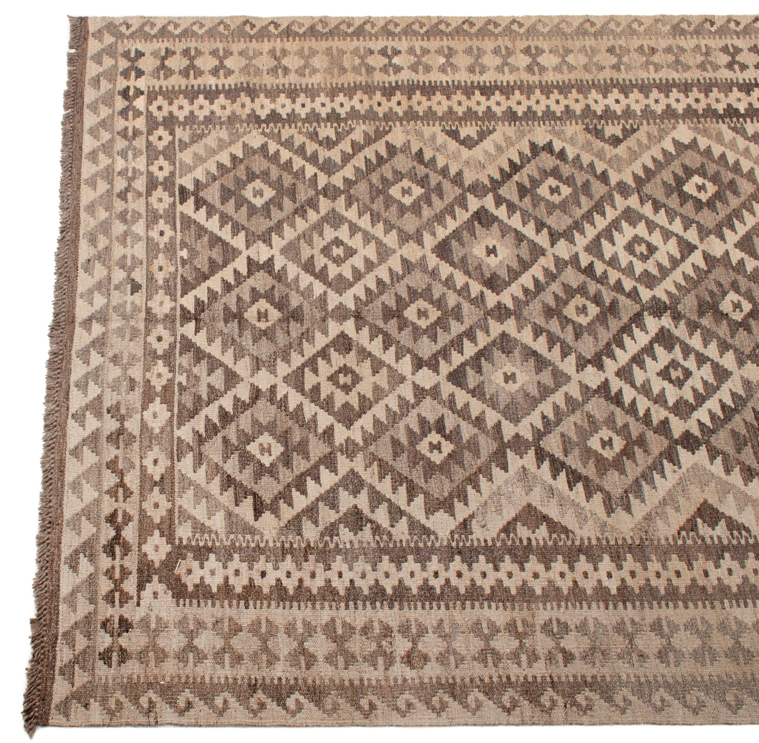 Gray Afghan Kilim | 196 x 149cm