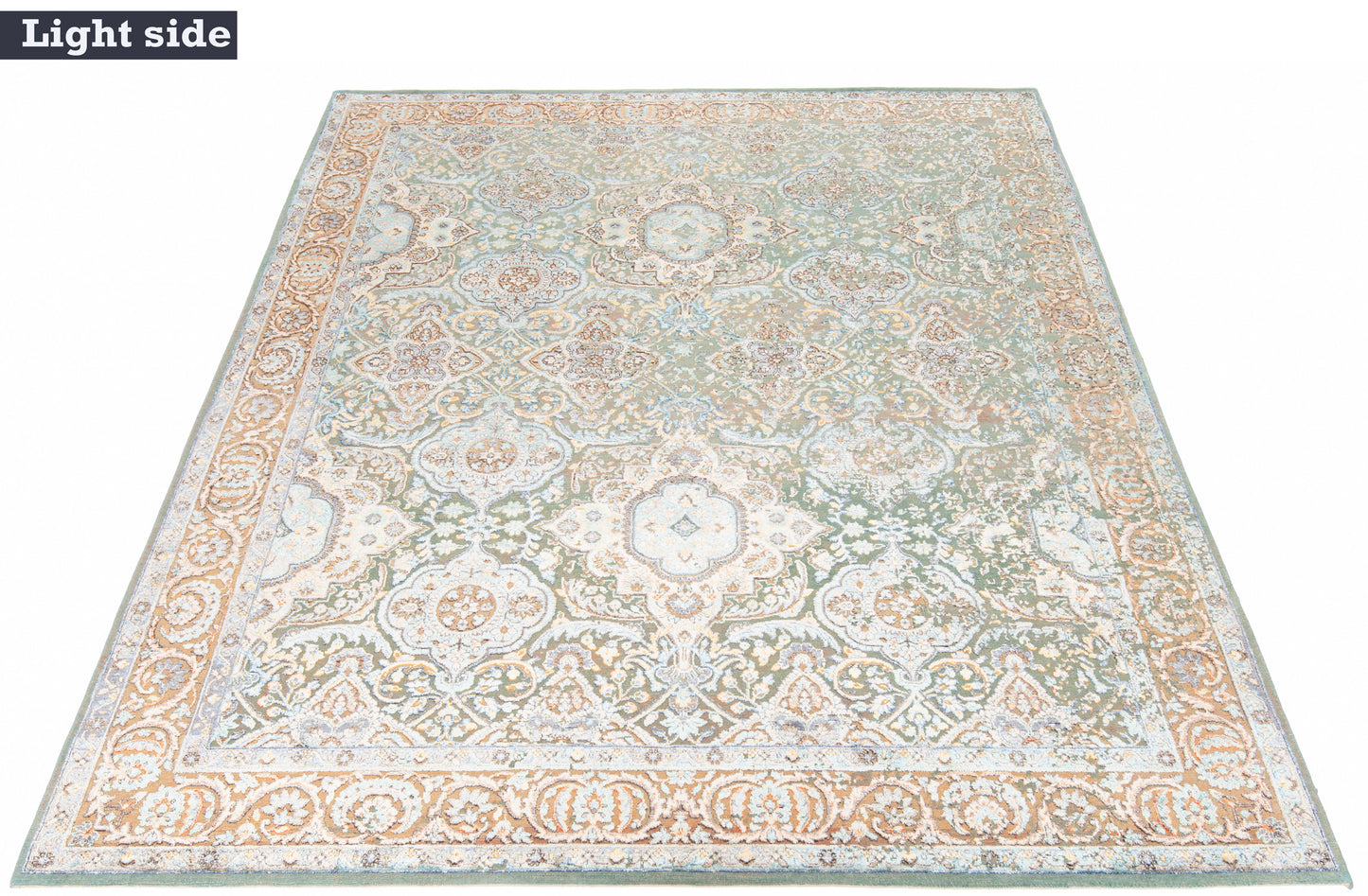 Alfombra Indo vintage de seda | 302 x 247 cm