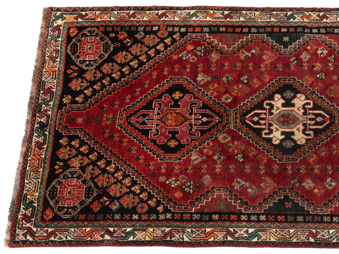 Alfombra persa Shiraz | 261 x 96 cm