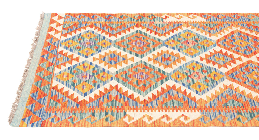 Kilim afgano | 396 x 84 cm
