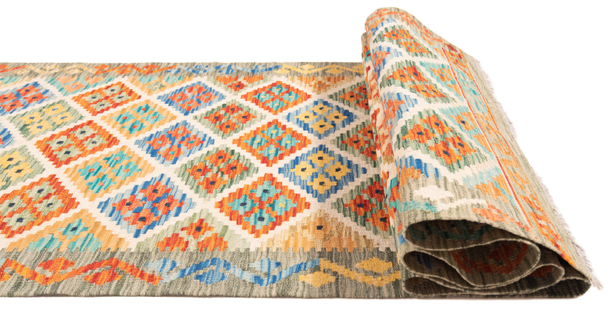 Kilim afgano | 388 x 81 cm