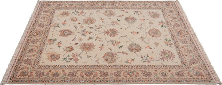 Alfombra persiana Tabriz 50Raj | 202 x 150 cm