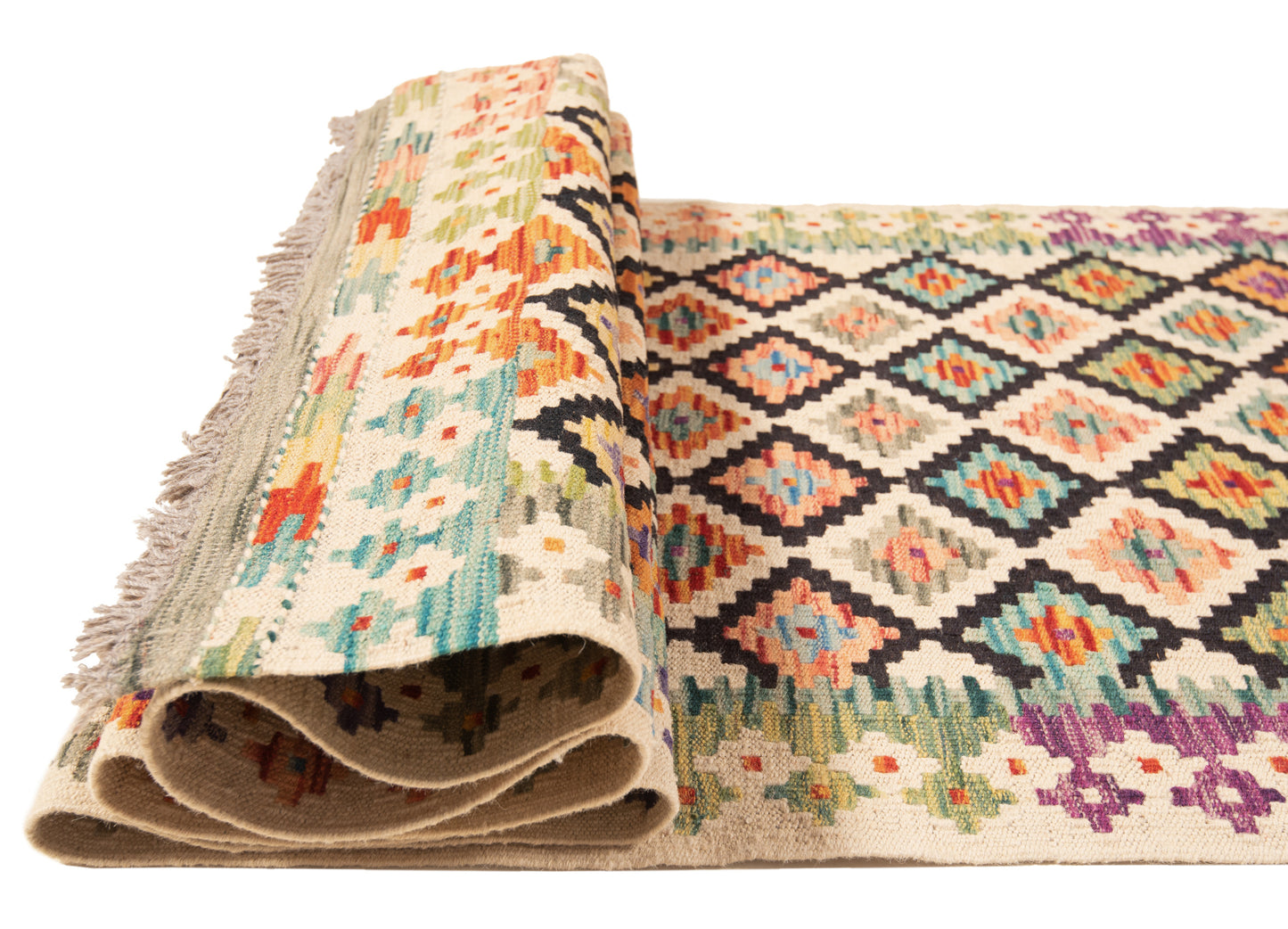 Kilim afgano | 394 x 76 cm