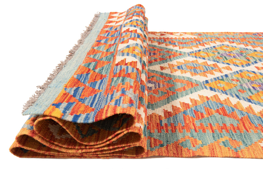 Kilim afgano | 396 x 84 cm