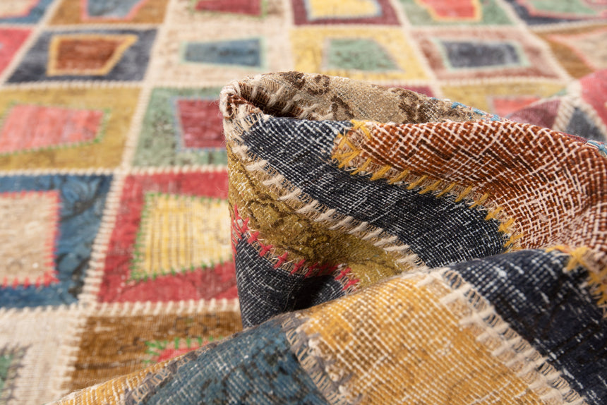 Carpetes de retalhos persas | 200 x 148 cm