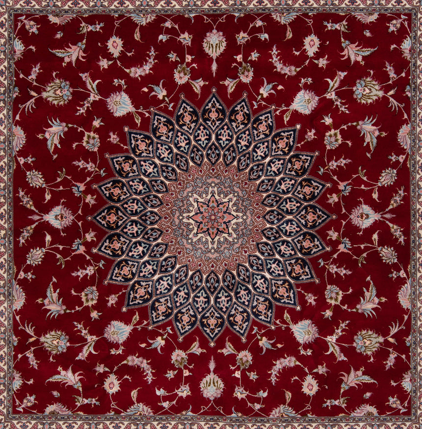 Alfombra persiana Tabriz 50Raj | 200 x 202 cm