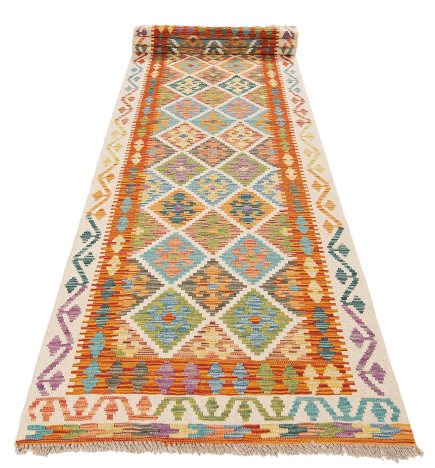 Kilim afgano | 388 x 86 cm