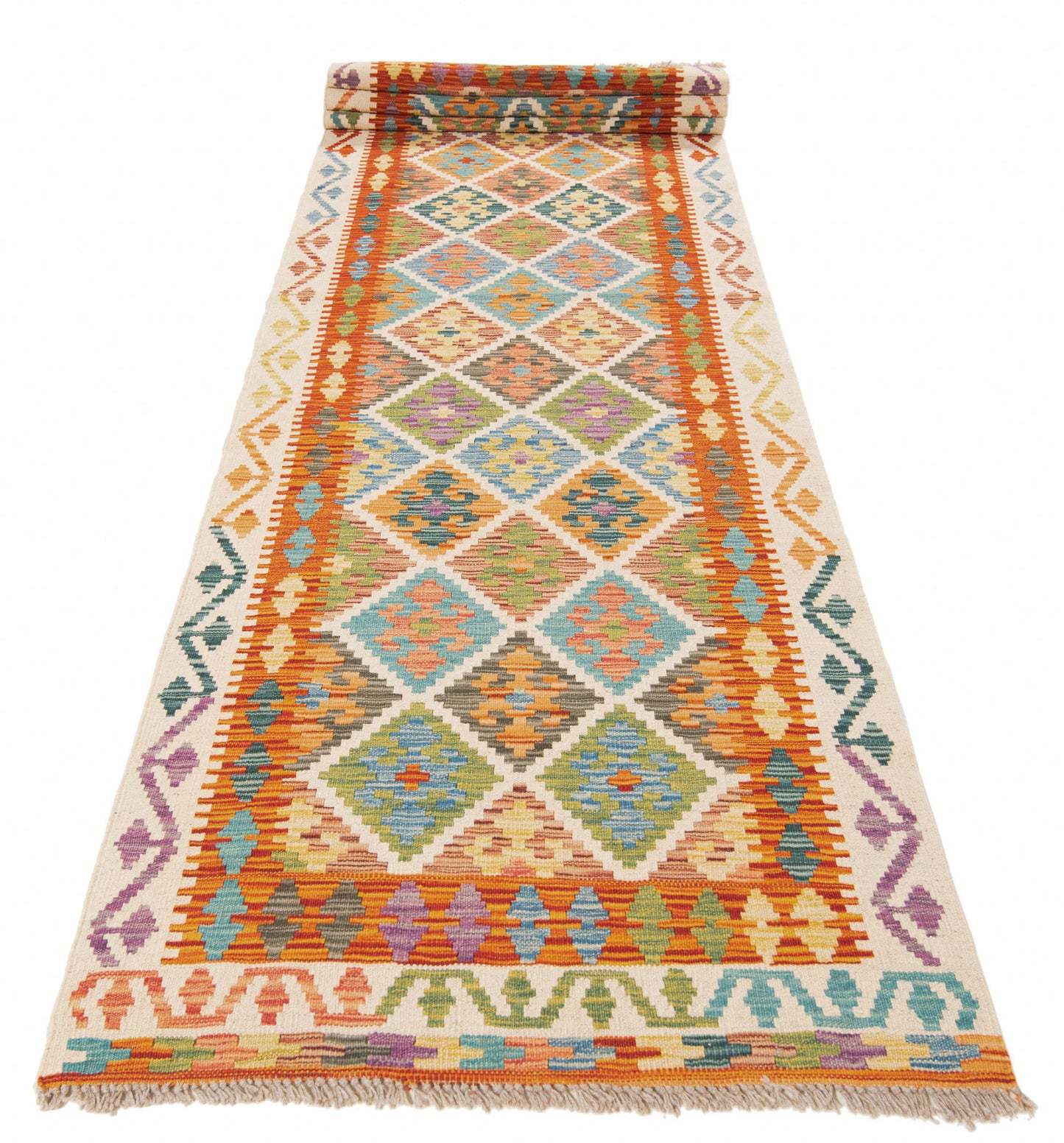 Kilim afgano | 388 x 86 cm