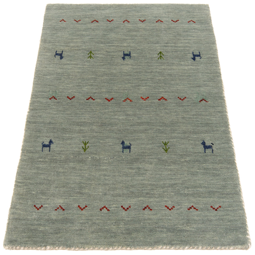 Alfombra en telar manual | 90 x 60 cm