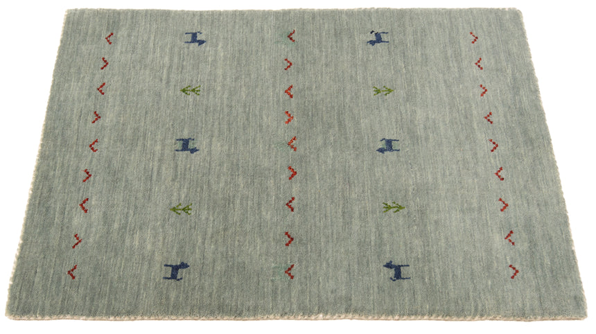 Alfombra en telar manual | 90 x 60 cm