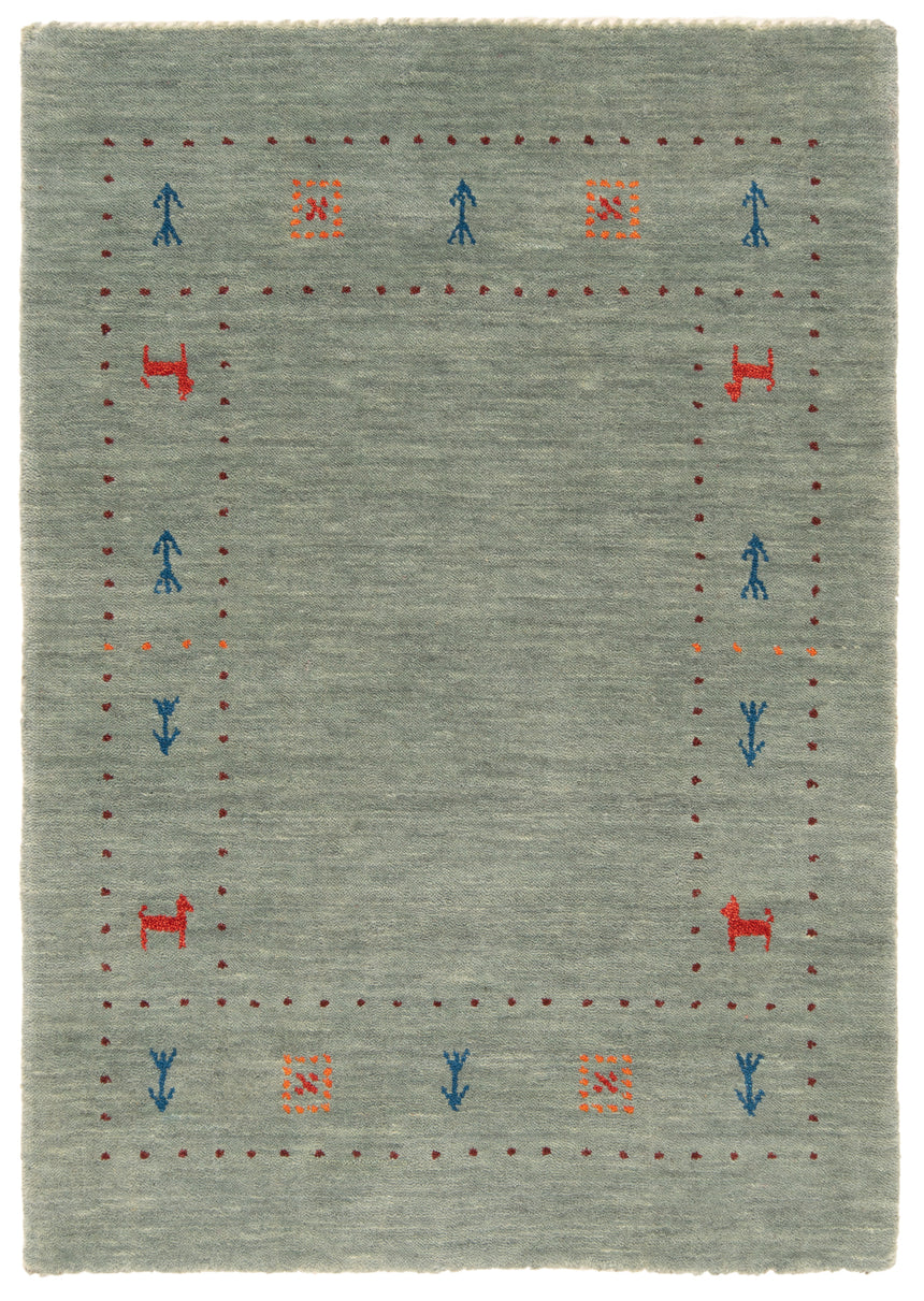 Alfombra en telar manual | 90 x 60 cm