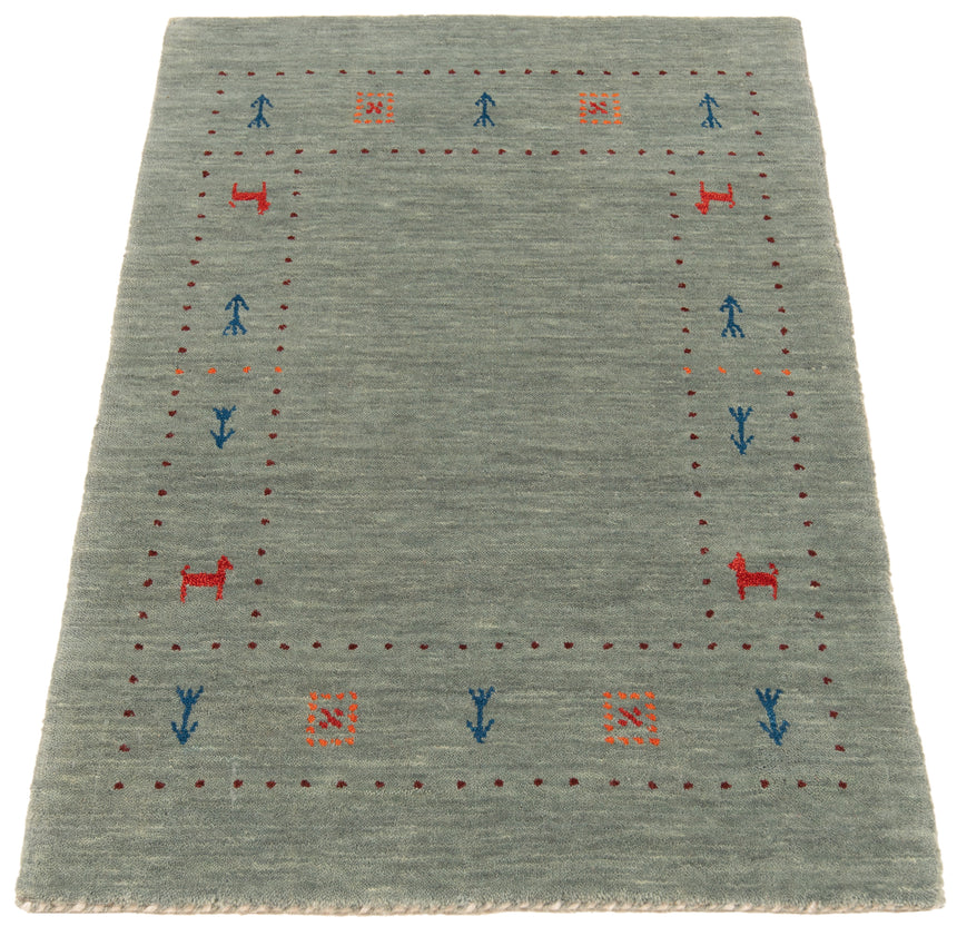 Alfombra en telar manual | 90 x 60 cm