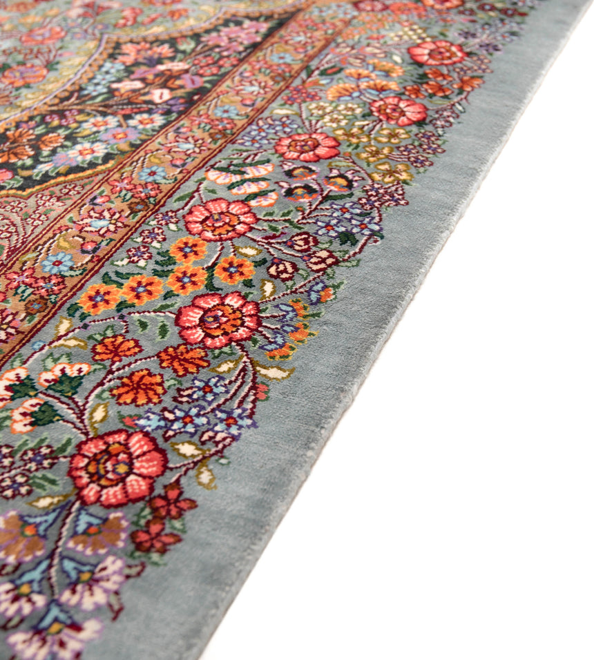 Qom Silk Rezwani Persian Rug | 125x78cm