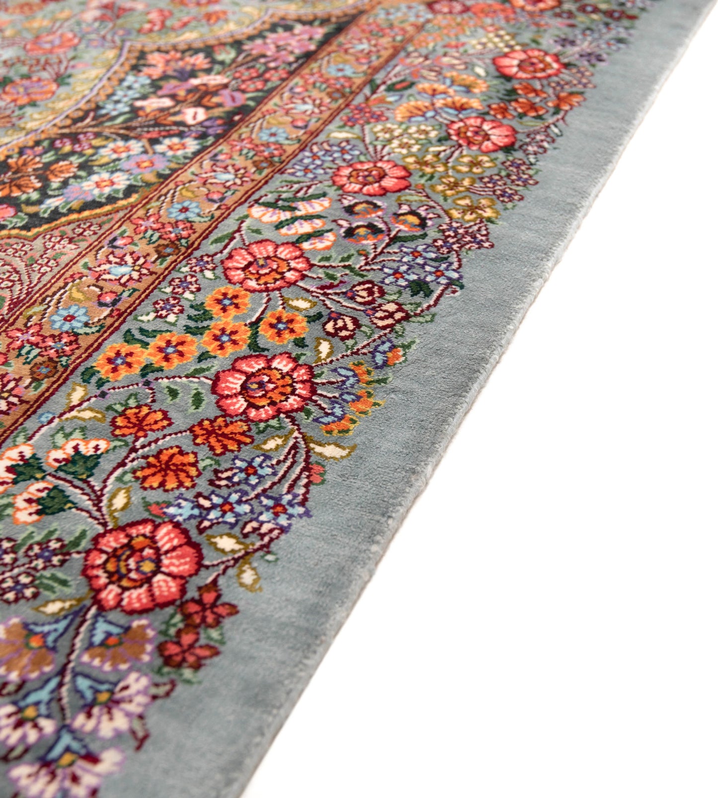 Alfombra persa Qom Silk Rezwani | 125 x 78 cm