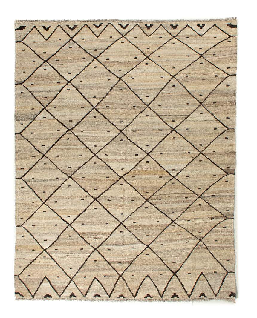 Modern Kilim Gray Rhombus | 251 x 184cm