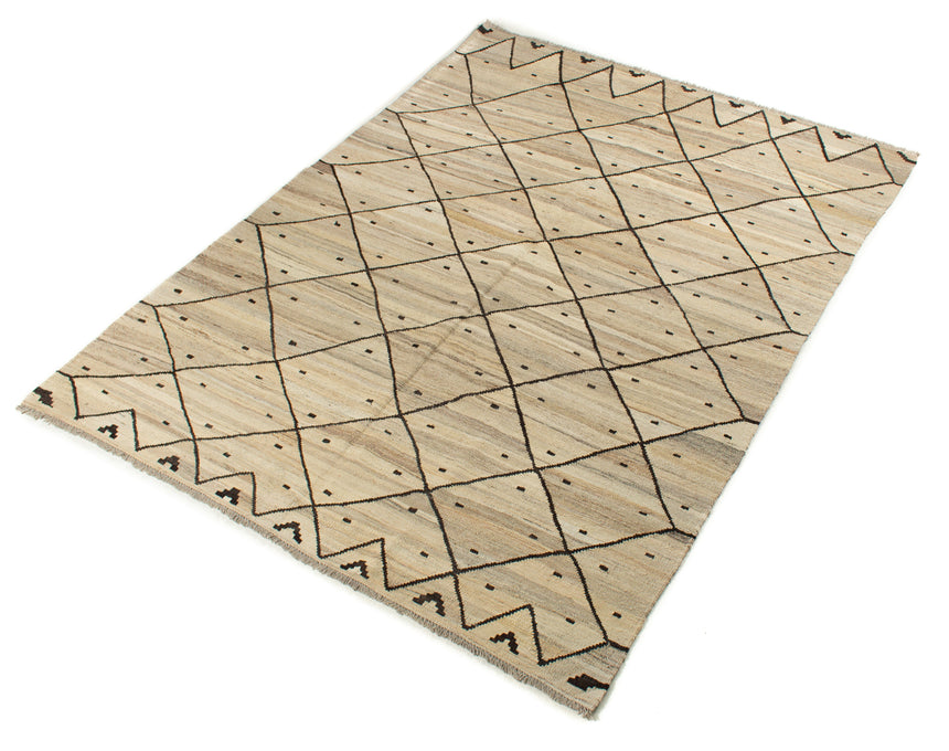 Modern Kilim Gray Rhombus | 251 x 184cm