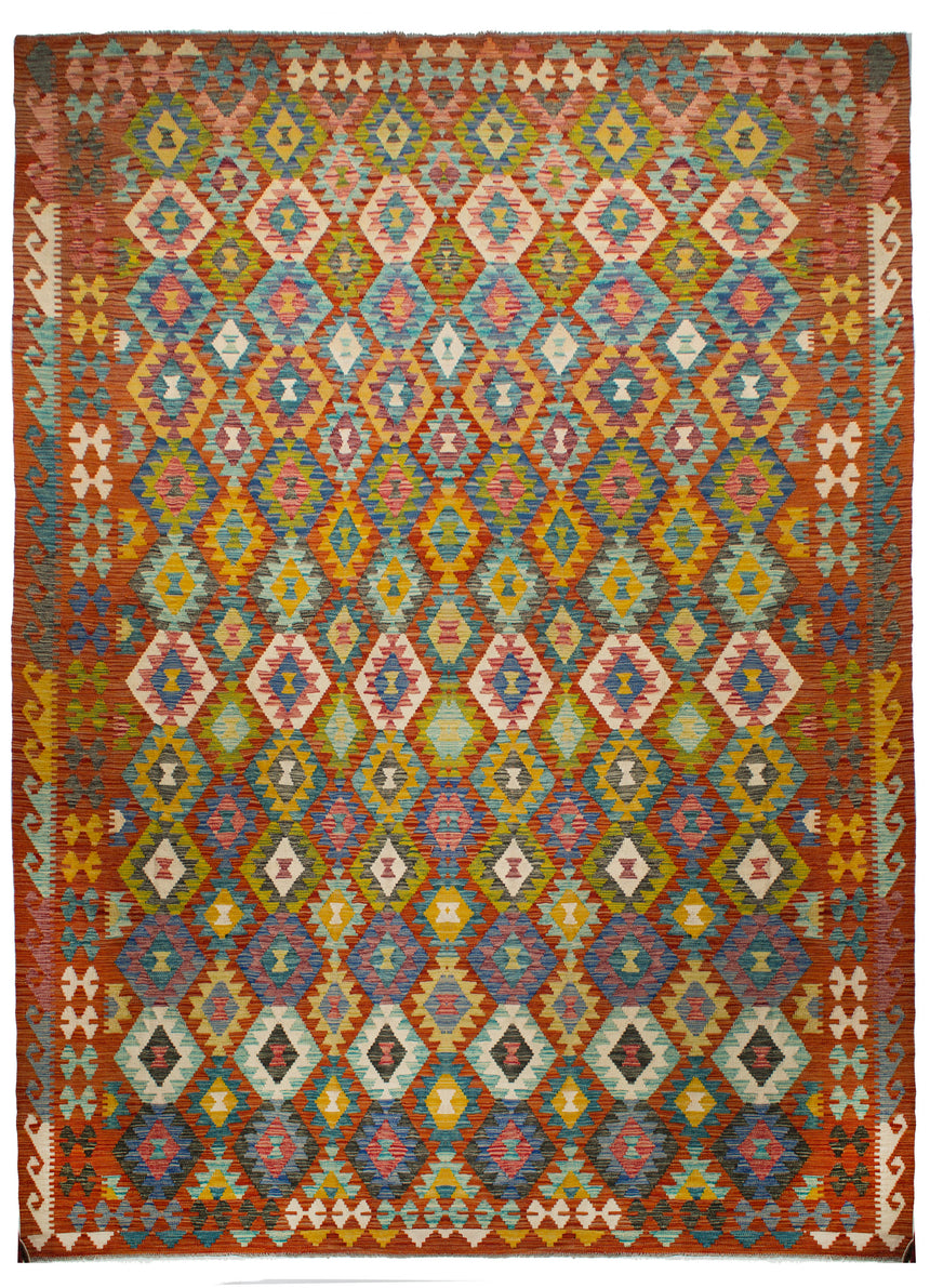 Afghan Kilim | 399 x 312 cm