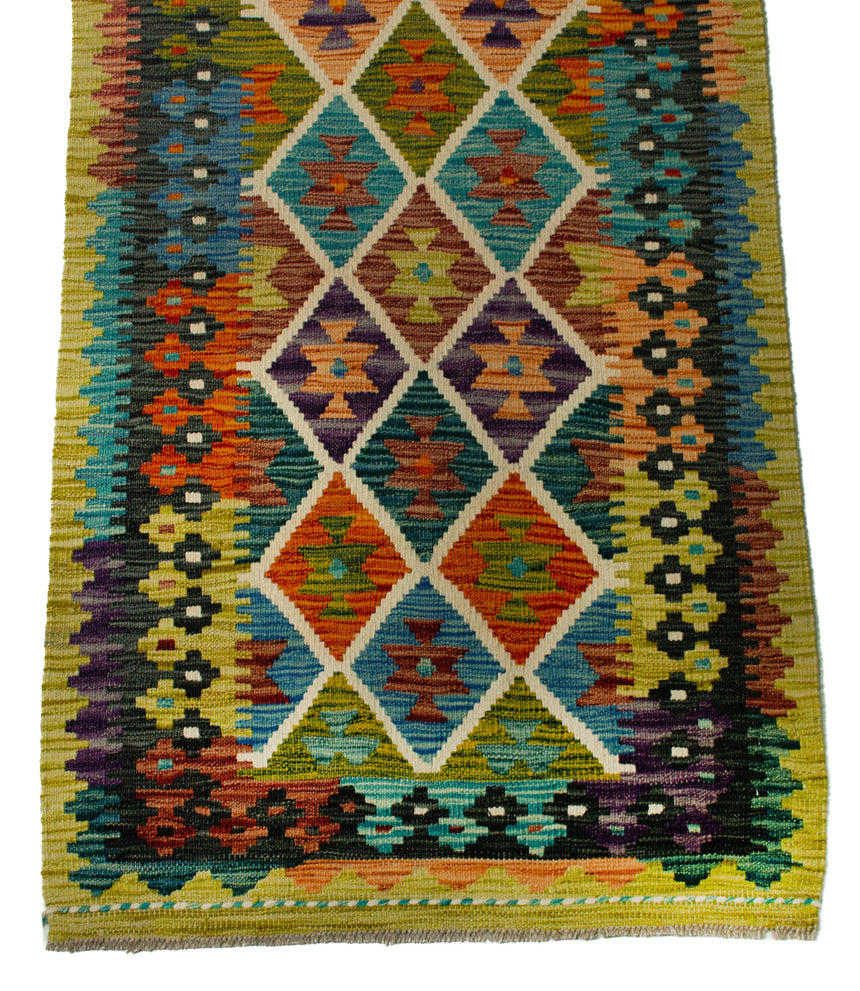 Afghan Kilim | 401 x 82 cm