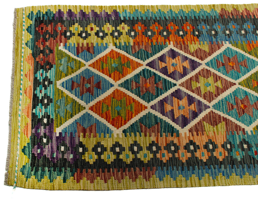 Afghan Kilim | 401 x 82 cm