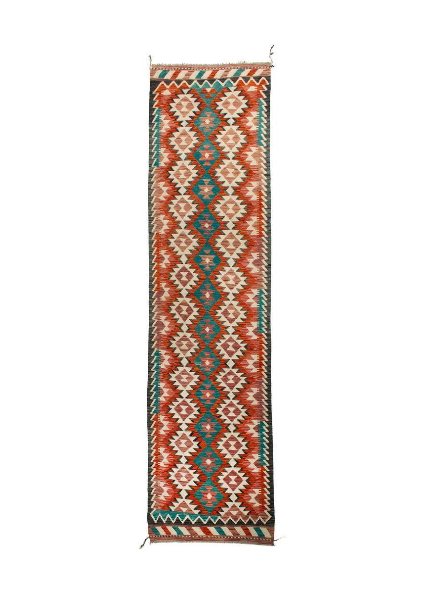 Afghan Kilim | 388 x 83 cm