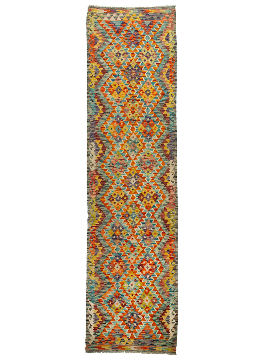 Afghan Kilim | 387 x 88 cm