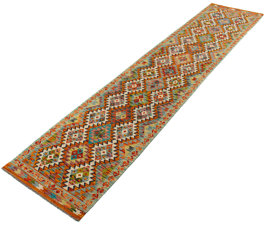 Afghan Kilim | 394 x 82 cm