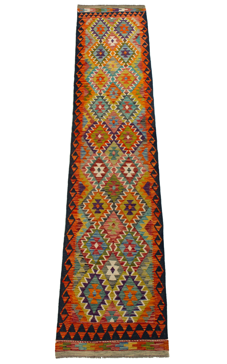 Afghan Kilim | 379 x 79 cm