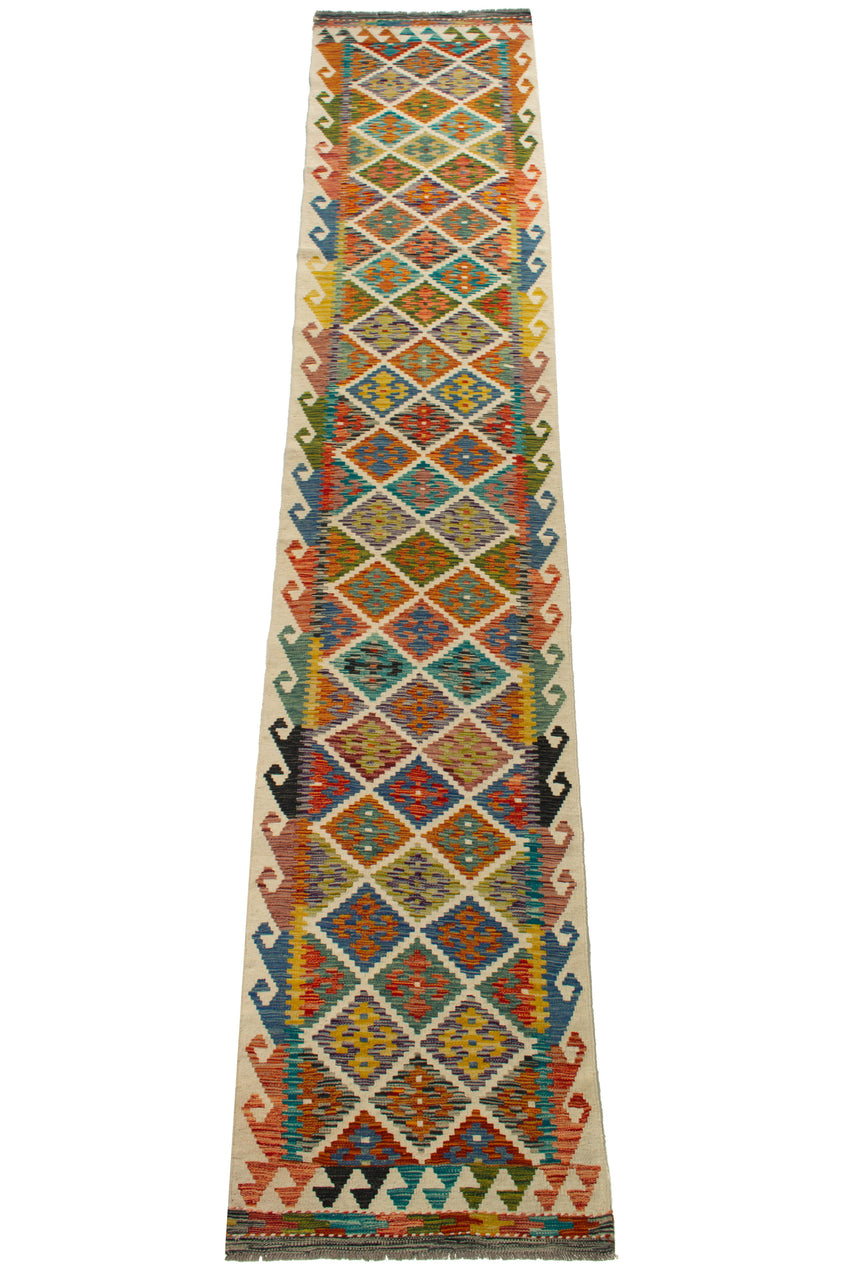 Kilim Afgano | 402 x 80 cm