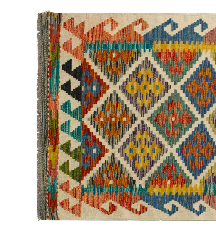 Kilim Afgano | 402 x 80 cm