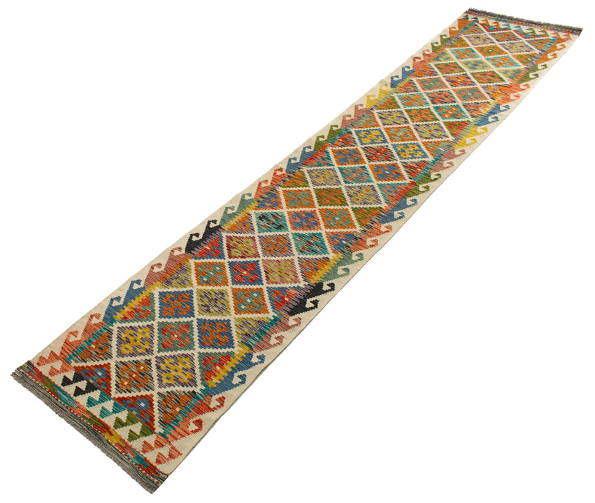 Kilim Afgano | 402 x 80 cm